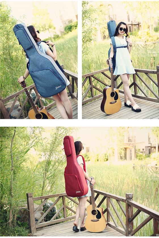 民謠吉他袋模特展示