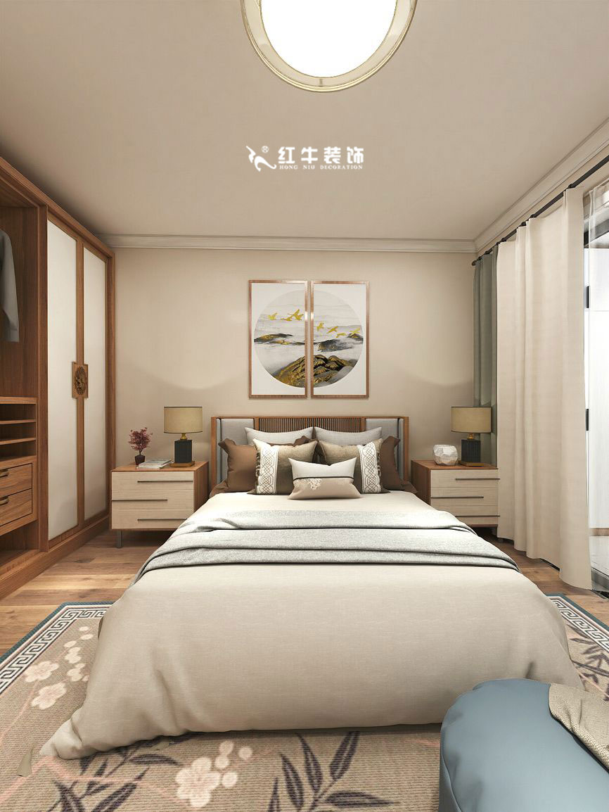 蔣琛_九條巷106㎡現(xiàn)代風(fēng)“養(yǎng)老房”裝修，給設(shè)計(jì)做減法！07主臥+logo
