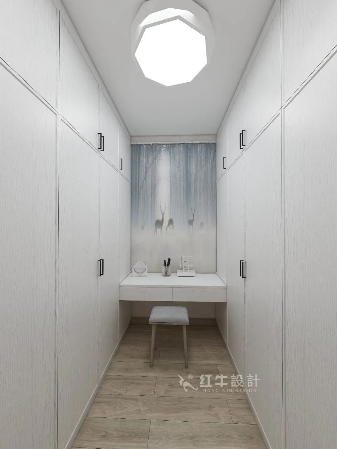 劉萍萍_花崗鴻福城132㎡現(xiàn)代簡約風(fēng)格_兩套小戶型打通變大宅，中西雙廚房+衣帽間打造品質(zhì)生活！13衣帽間