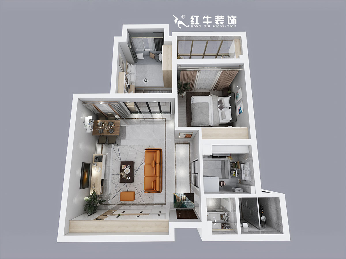 熊皓宇_瑜憬灣花園10-802-85㎡-現(xiàn)代風格00鳥瞰圖