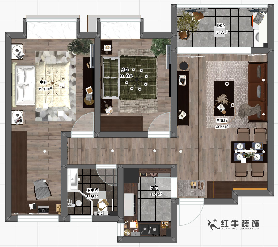 劉小勇_仙林悅城7-2403-89㎡-現(xiàn)代簡(jiǎn)約風(fēng)格_2室1衛(wèi)_成品家￥11