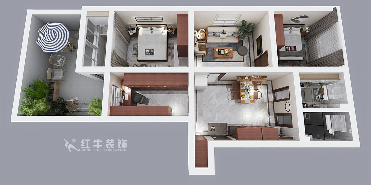 蔡成昊_花園路11號25-104-90㎡-現(xiàn)代簡約風格_3室2廳1衛(wèi)（老房裝修）_定制家￥128966_全包12