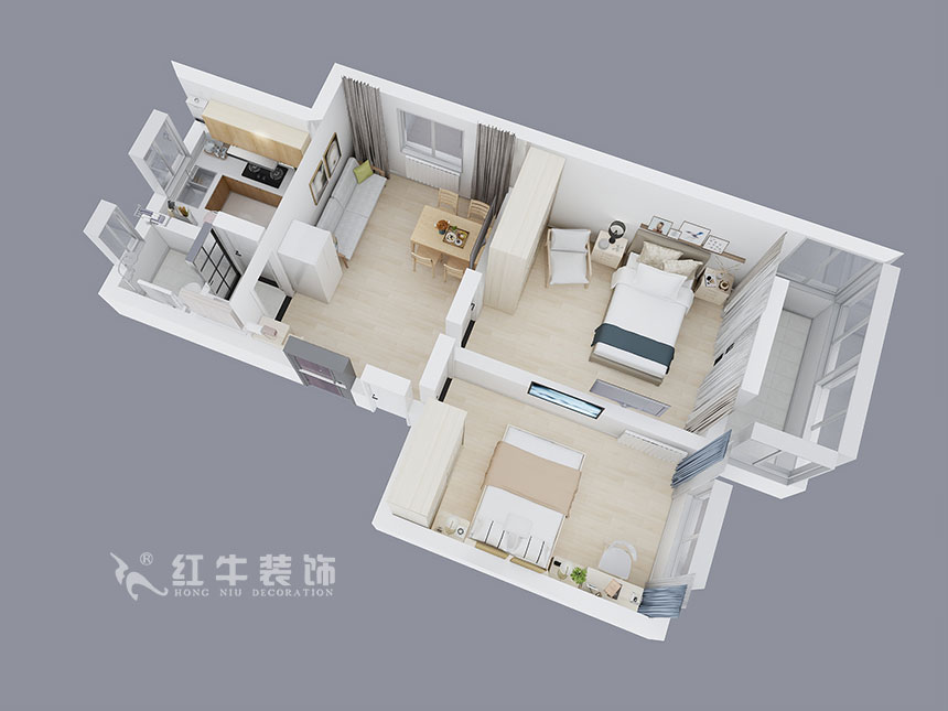 余瑋_新莊53號11-201-93㎡-現(xiàn)代風格_2室2廳1衛(wèi)（舊房改造）_定制家￥110061_全包11