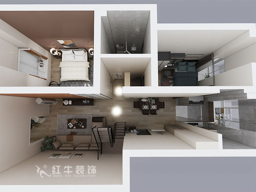 陶陽_金陵名人居1-8號(hào)-602-120㎡-現(xiàn)代簡(jiǎn)約風(fēng)格_3室2廳2衛(wèi)（二手房裝修）_定制家￥129560_全包13萬00_07鳥瞰圖一樓