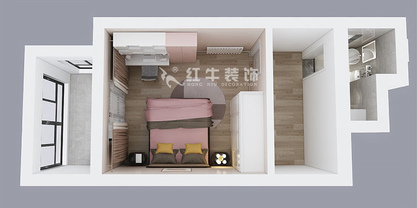 陶陽_金陵名人居1-8號(hào)-602-120㎡-現(xiàn)代簡(jiǎn)約風(fēng)格_3室2廳2衛(wèi)（二手房裝修）_定制家￥129560_全包13萬00_08鳥瞰圖二樓