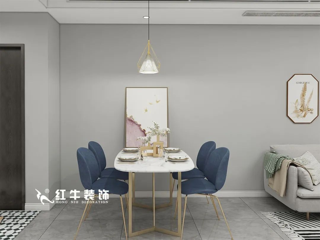 劉萍萍_仙龍灣山莊90㎡輕奢風(fēng)格｜加入一點(diǎn)金屬線條，這個家高級又溫柔！04