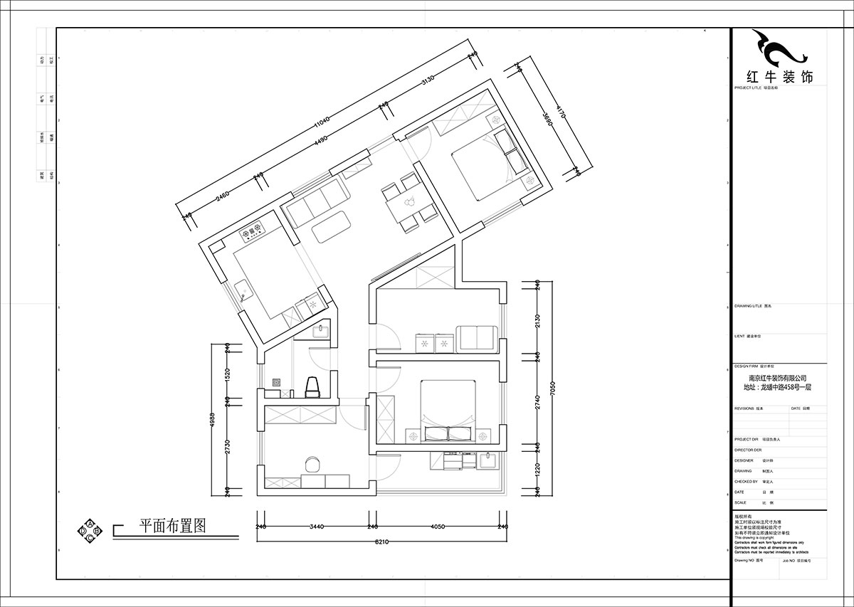 張智猿｜長營村145號(hào)1-306-100㎡-現(xiàn)代簡(jiǎn)約風(fēng)格｜4室1廳1衛(wèi)｜老房裝修｜定制家｜全包15萬｜00_02平面布置圖