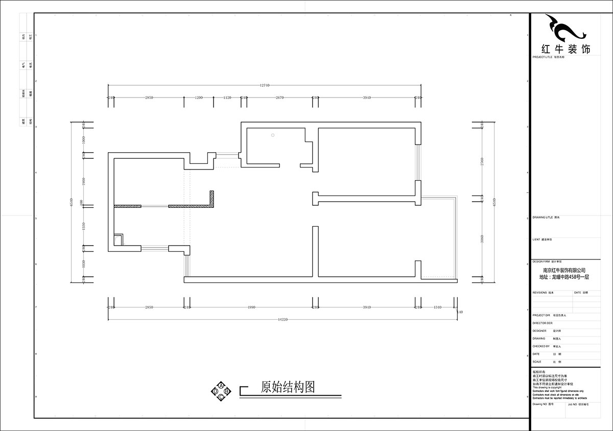 張智猿｜泰和園12-606-87㎡-現(xiàn)代風(fēng)格｜2室1廳1衛(wèi)｜老房裝修｜定制家｜全包14萬(wàn)｜00_01原始結(jié)構(gòu)圖