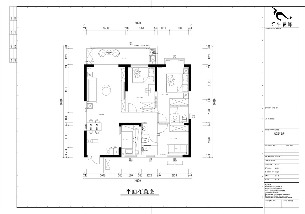 孟憲濤｜金浦御龍灣-I區(qū)3-1-204-120㎡-簡約風格｜3室2廳2衛(wèi)｜新房裝修｜定制家｜全包16萬｜00_02平面布置圖
