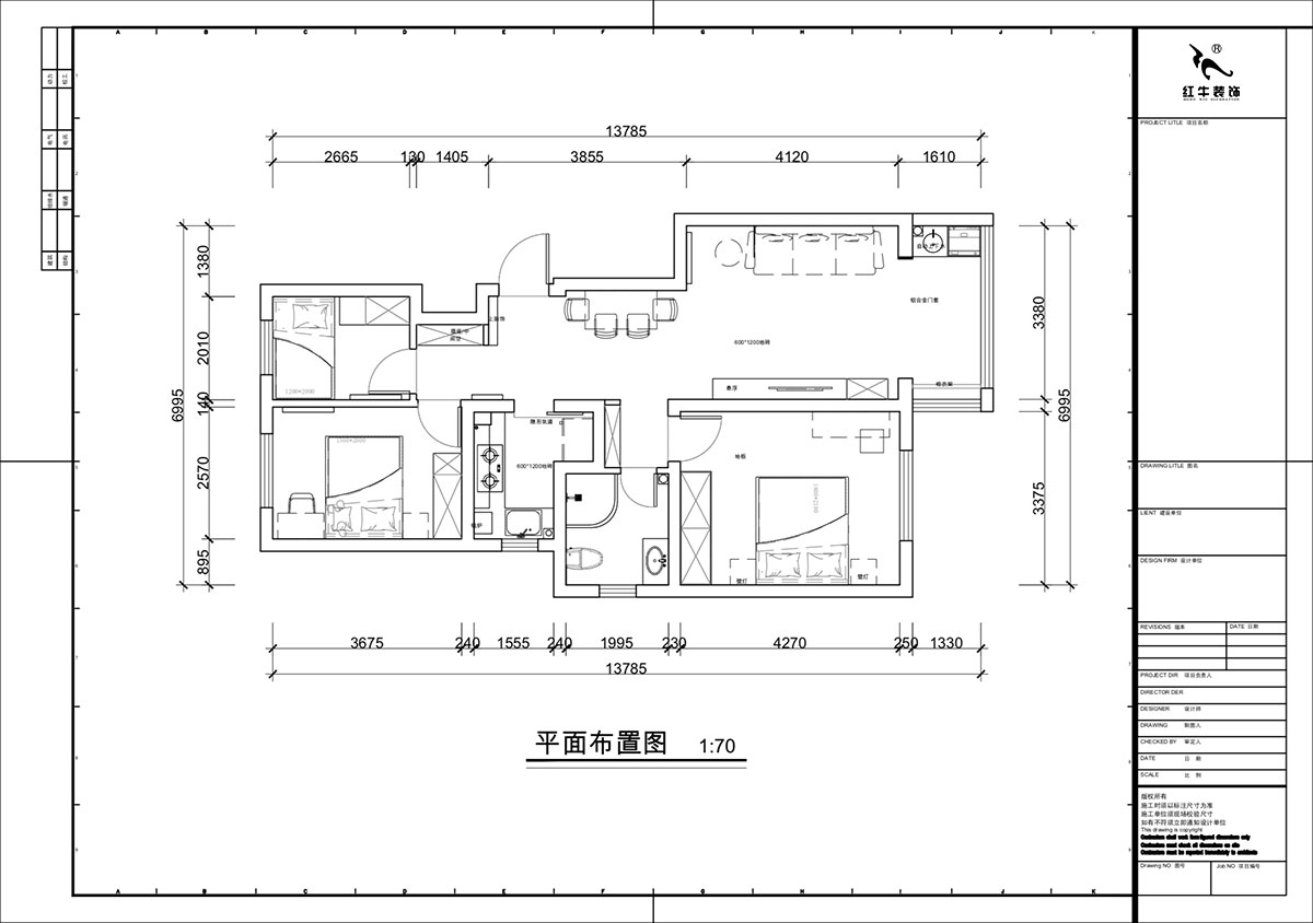 蔣?。自蒲啪?1-202-88㎡-現(xiàn)代簡(jiǎn)約風(fēng)格｜3室2廳1衛(wèi)｜新房裝修｜定制家｜全包11萬(wàn)｜00_02平面布置圖
