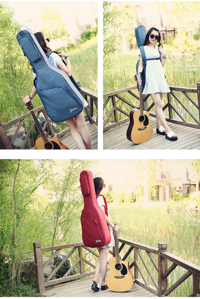 民謠吉他袋模特展示